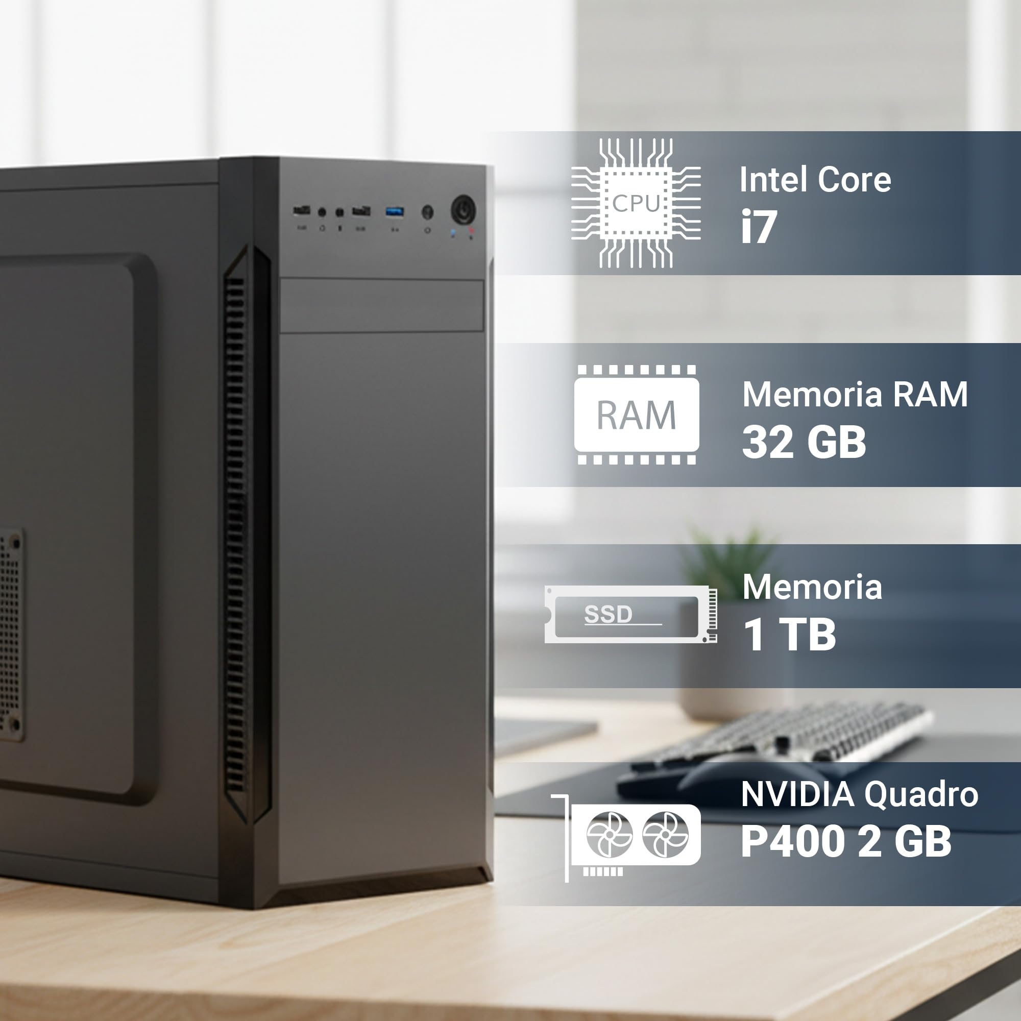 Desktop PC i7 8700 32GB RAM 1TB SSD - Dettaglio