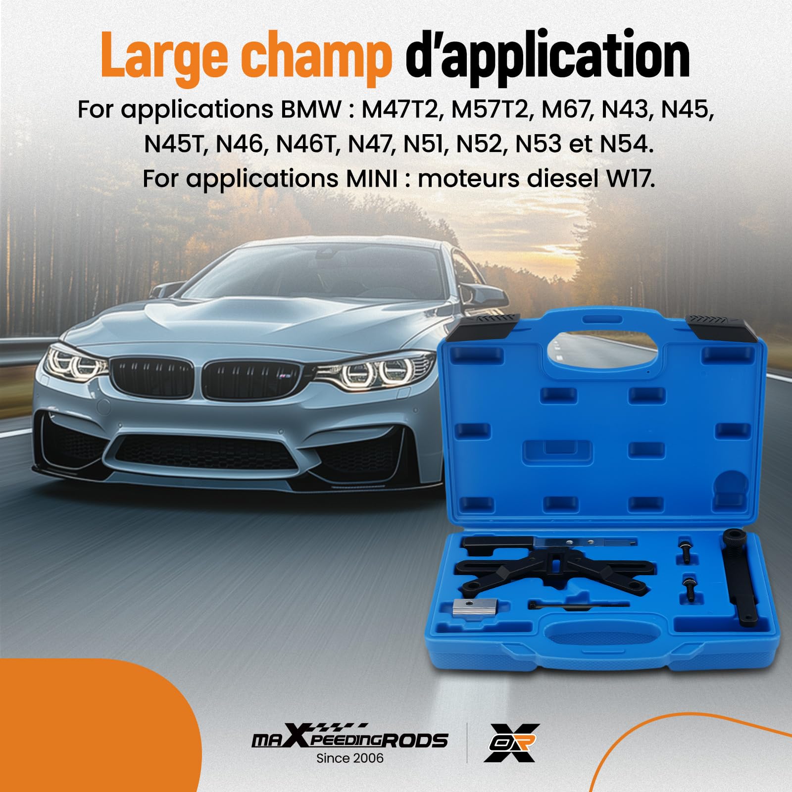 maXpeedingrods Kit d'outils de blocage du volant d'inertie pour BMW M47T2