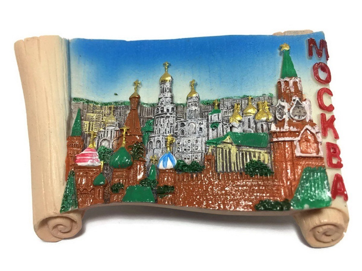 WitnyStoreTiny The Kremlin Москва Moskva Moscow Russia Northern Europe Tourist Attractions Resin Refrigerator Magnet Traveler Souvenir Gift Memento 3D Fridge Magnets
