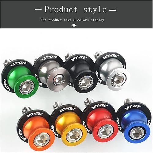 Miniatura 3 de WAGLOS 6MM Motorcycle CNC Swingarm Spools Stand Screws Slider for Yamaha MT09 MT 09 MT-09 2013 2014 2015 2016 2017 2018 2019 2020 2021 Anti-Fall