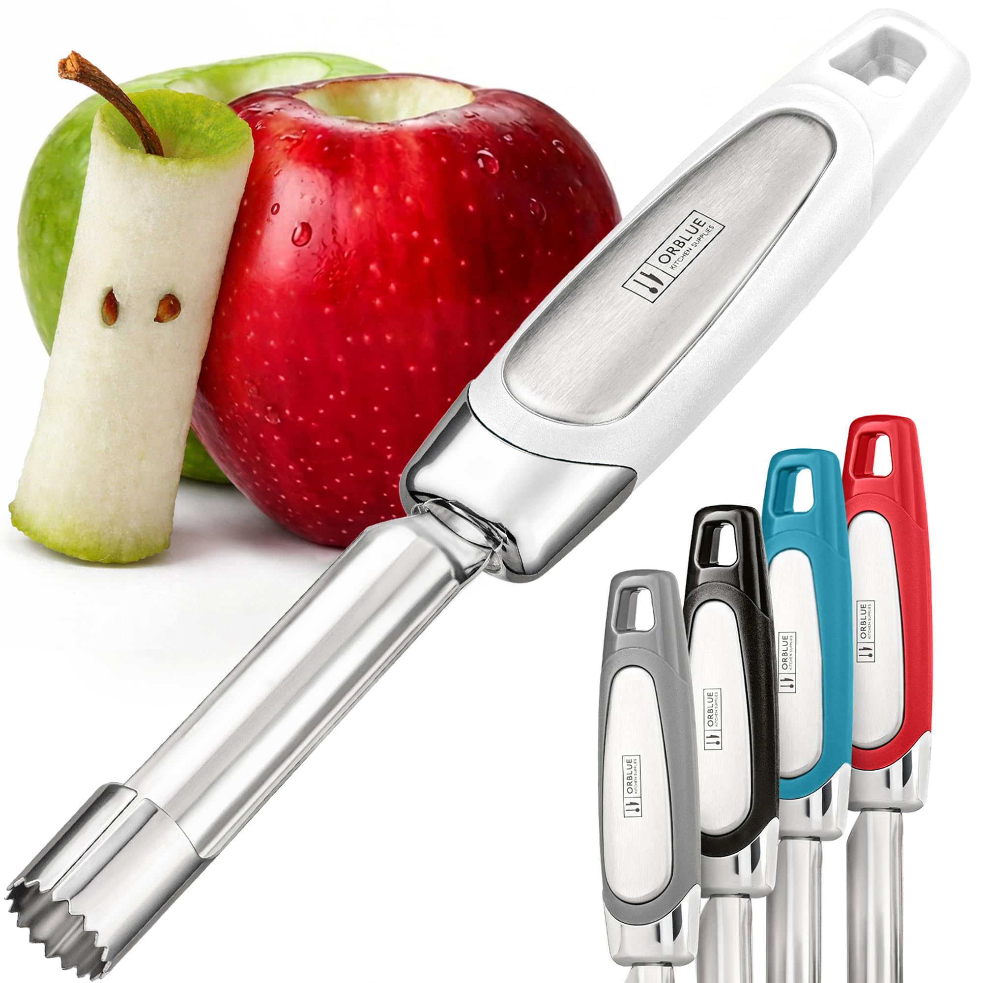 Orblue Premium Apple Corer Tool - Durable Stainless Steel Fruit Core Extractor Tool - Apple Corer Remover