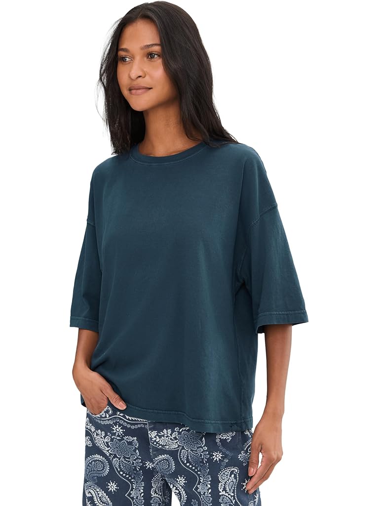 Navy Free People We The Free Perfect Oversized Tee