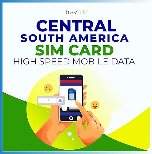 travSIM Tarjeta SIM de América Central para 30 días válidos 12 GB de datos móviles Colombia, Brasil, Nicaragua, Panamá, Costa Rica, Perú, El