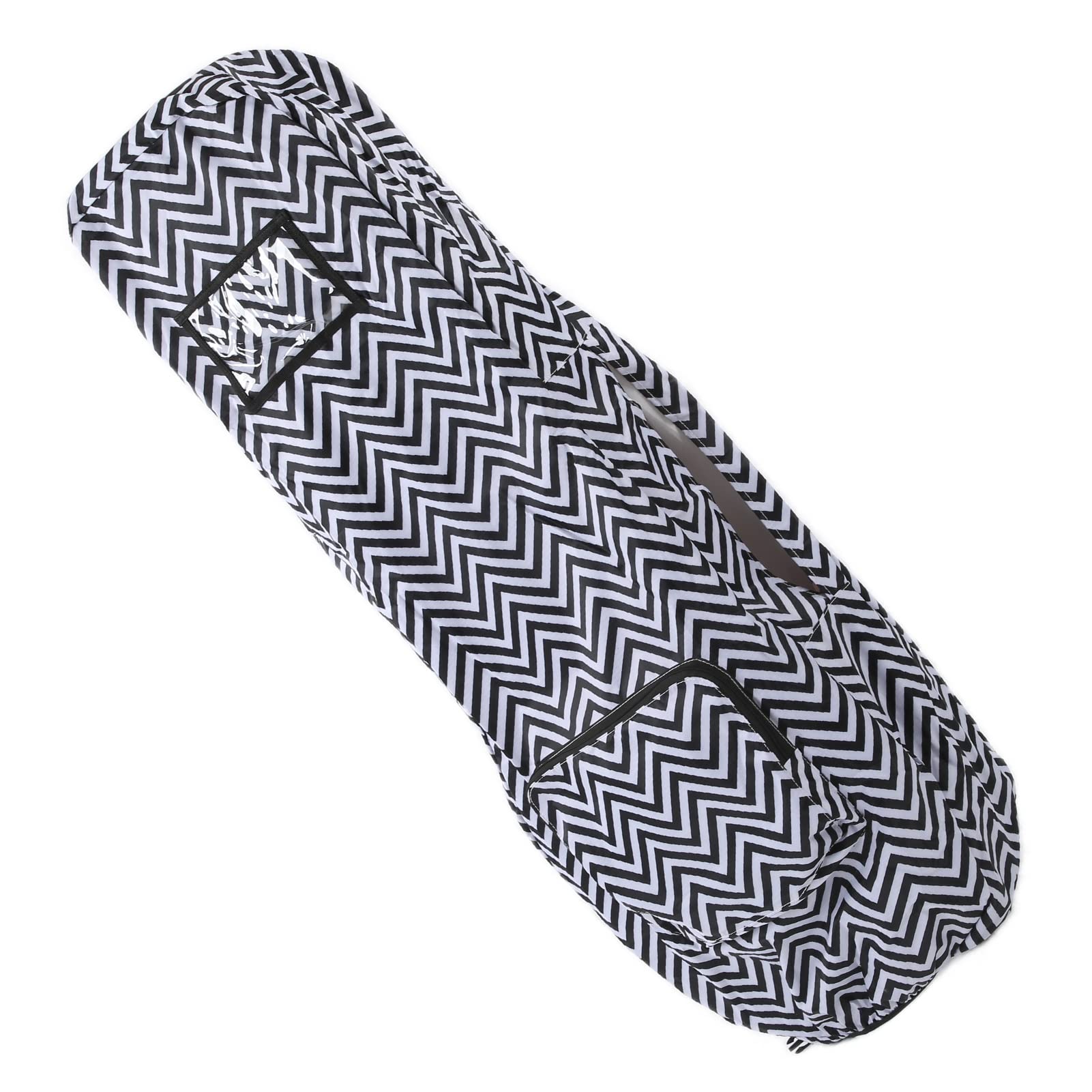 Funda Antipolvo Duradera para Bolsa de con Diseño de Hebilla para Golfista, Lona Blanca y Negra, 19,7 X 46,5 Pulgadas, Clima Húmedo