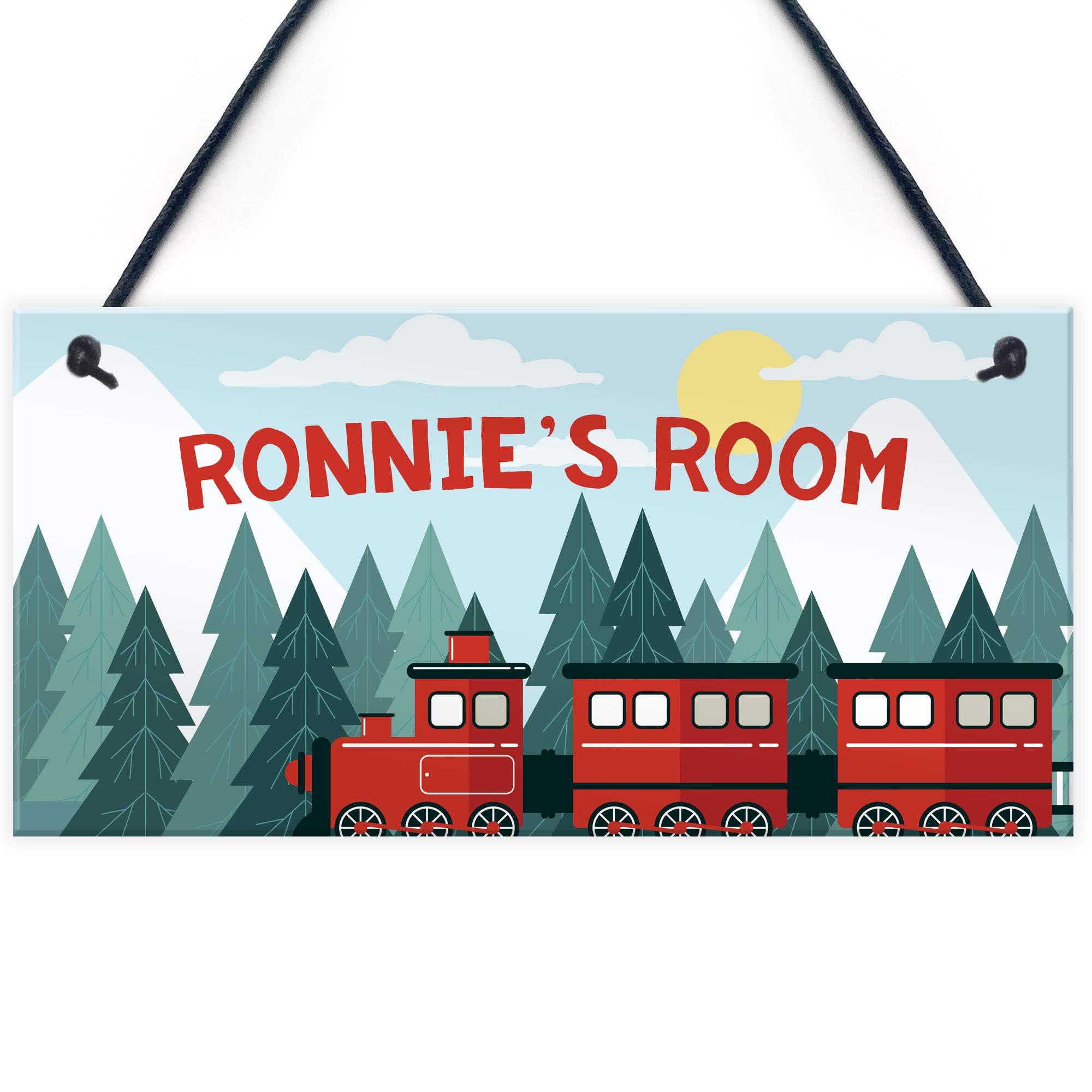 PERSONALISED Bedroom Sign For Boy Train Lover Nursery Door Sign Keepsake