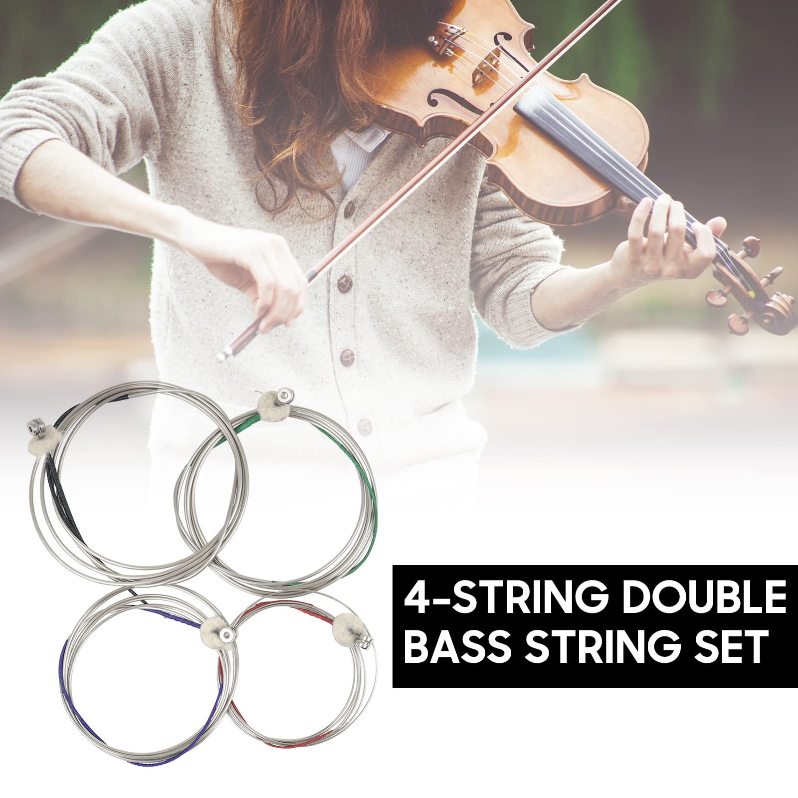 Bass Strings, 4-string double bass strings Double Bass with outstanding color For Double Bass