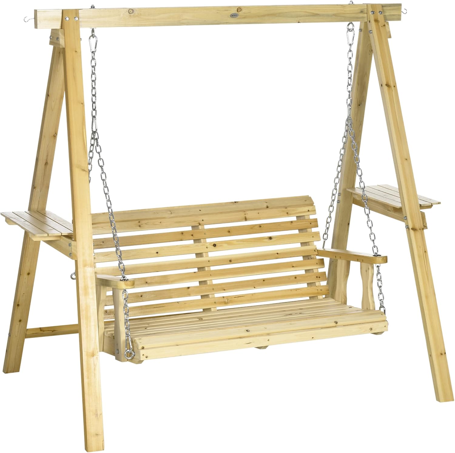 Outsunny 2-Seater Wooden Garden Swing