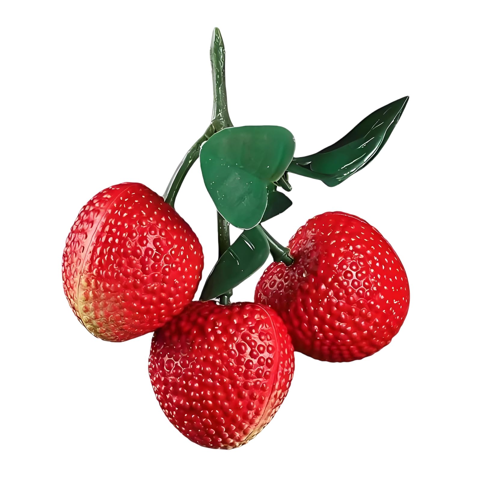 Mekalero Realistic Artificial Lychee Model Simulation Litchi Fruit Toy for Outdoor Indoor Decoration Photography Tool Fruit Arrangement