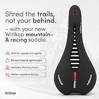 Vista 2 de Wittkop Asiento de bicicleta I para hombres y mujeres, impermeable, con innovador asiento de bicicleta de 5 zonas Concept I para BMX, MTB y carretera