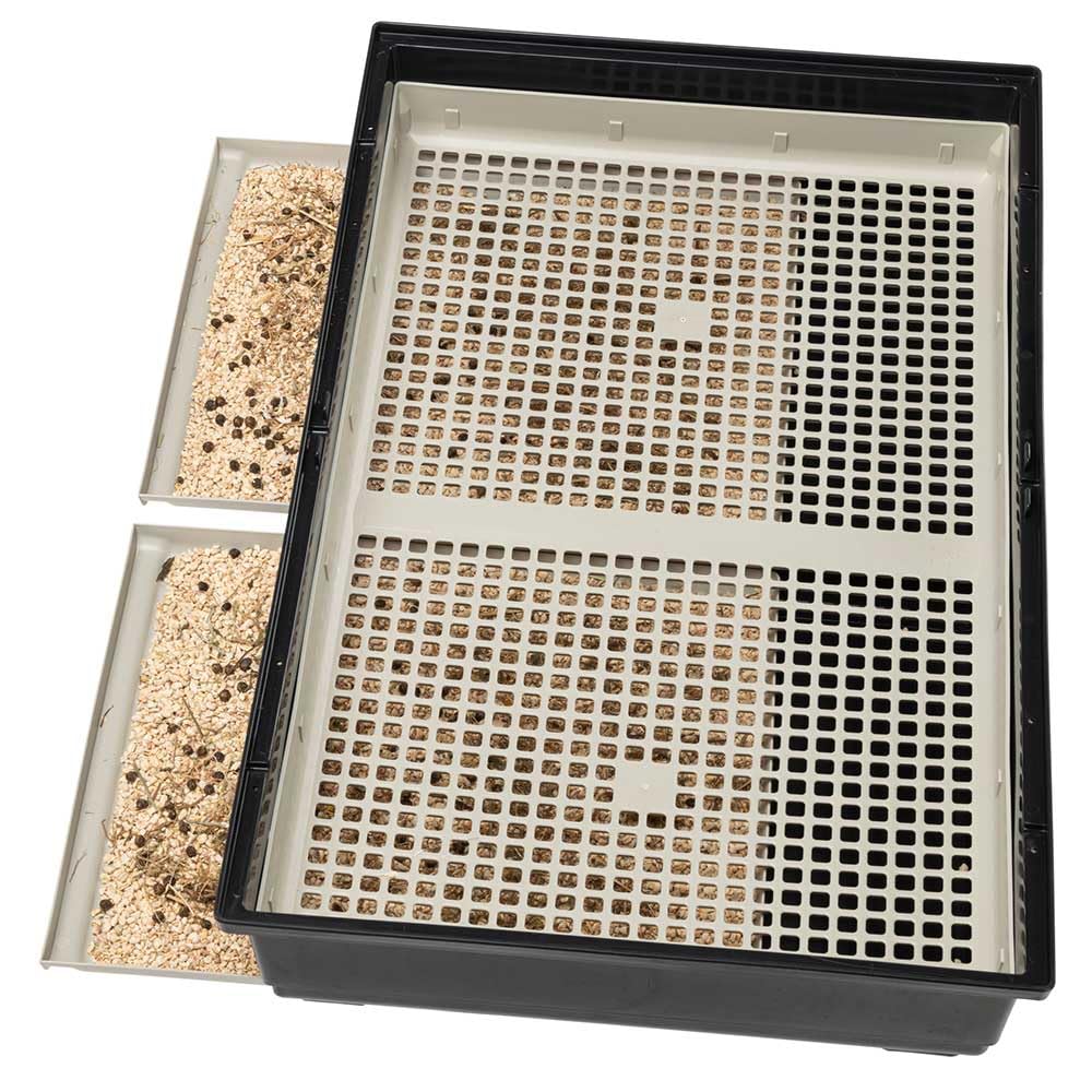 Ferplast Jaula Conejos TOMMY 100 - Espaciosa, Techo Abatible, Puerta-Escalera, Fácil Limpieza con Rejilla Higiénica - Accesorios Incluidos, Conectable a Metrò - 99.5 x 53 x h 48 cm
