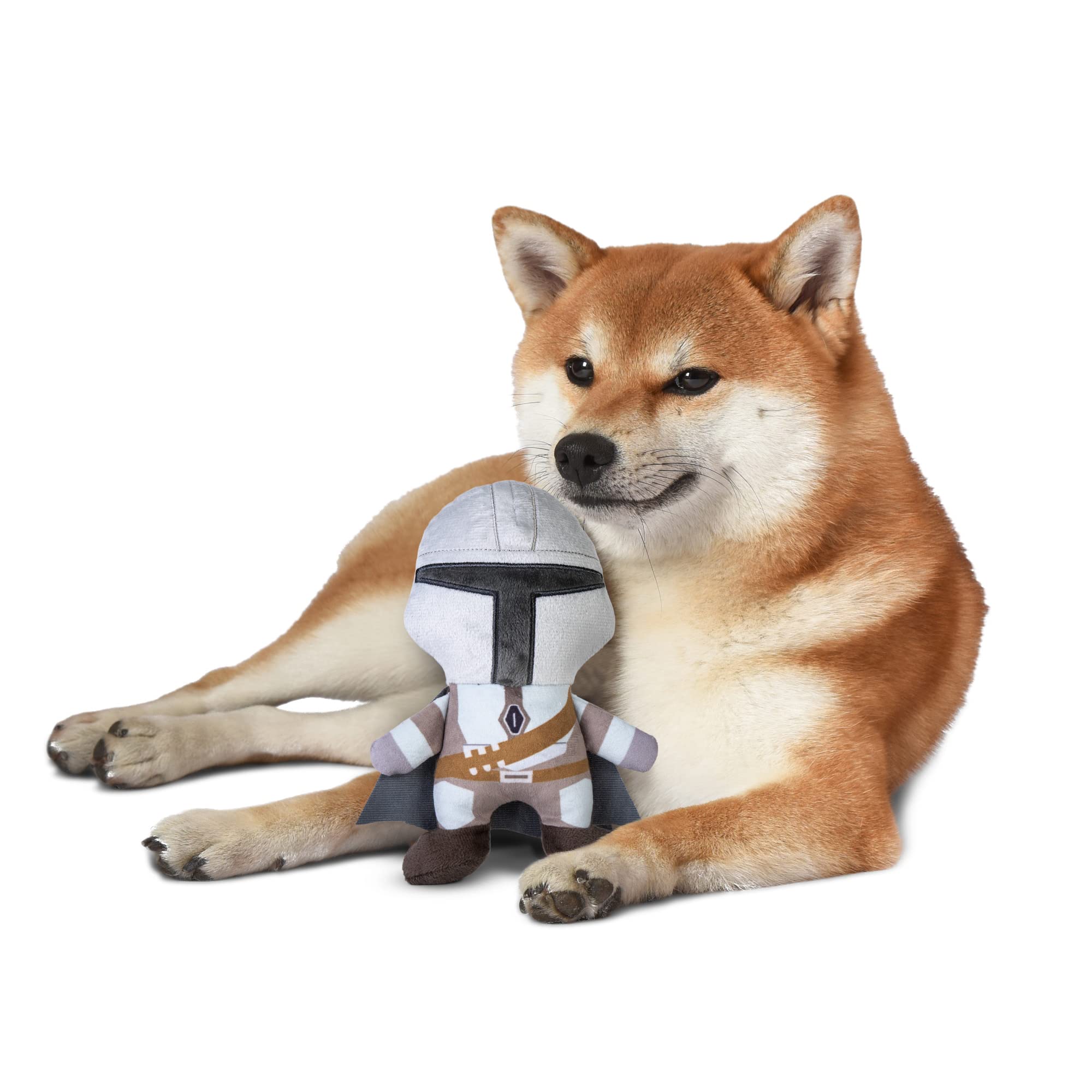 Star Wars for Pets Mandalorian Plüschfigur Hundespielzeug – weiches Quietschspielzeug aus Stoff für alle Hunde – offiziell lizenziert – 15,2 cm