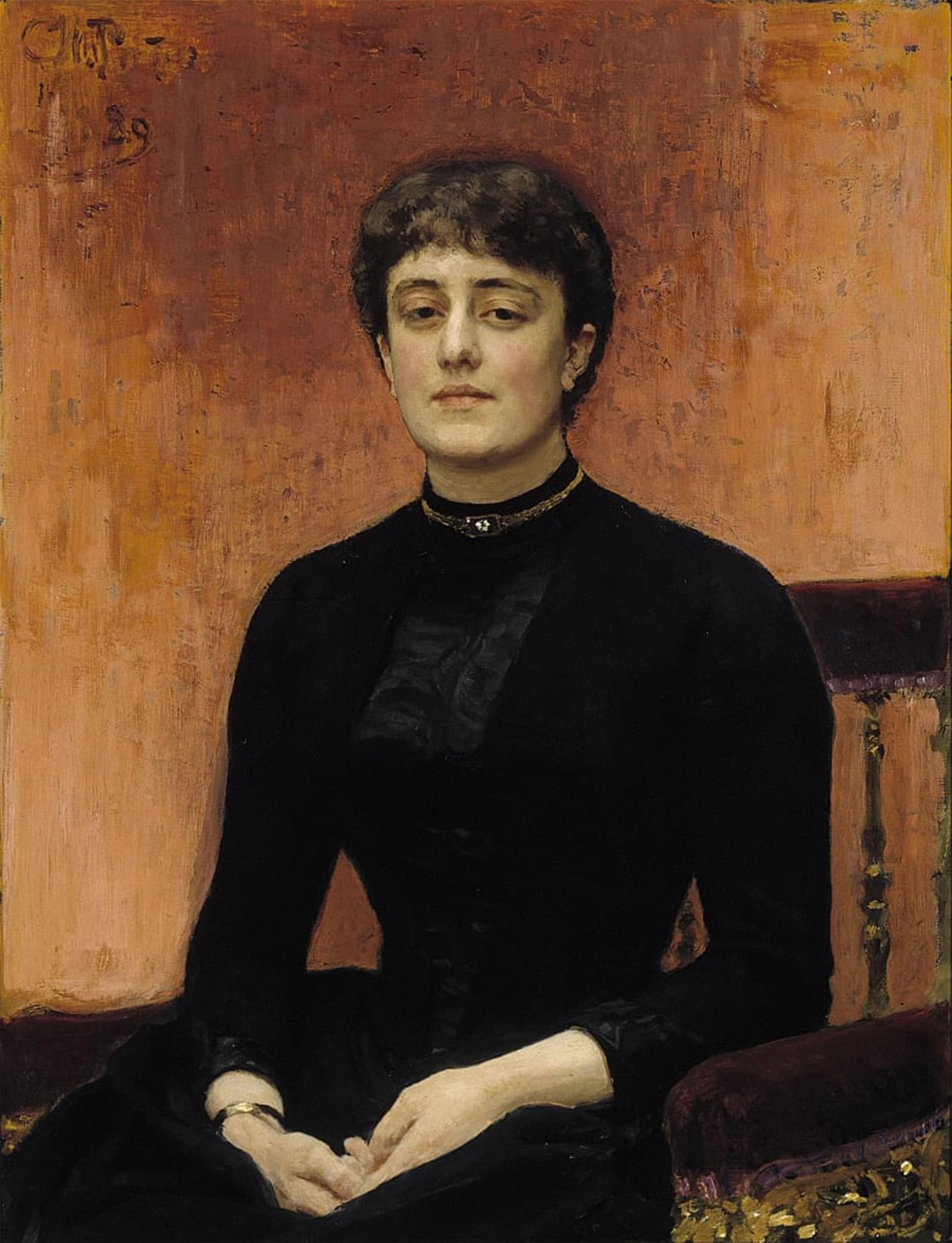 POSTERIIk Famous Modern Artwork Art Mural Portrait of Yelizaveta Zvantseva by Ilya Efimovich Repin Oil Paintings Pictures for Home Decor 60x90cm