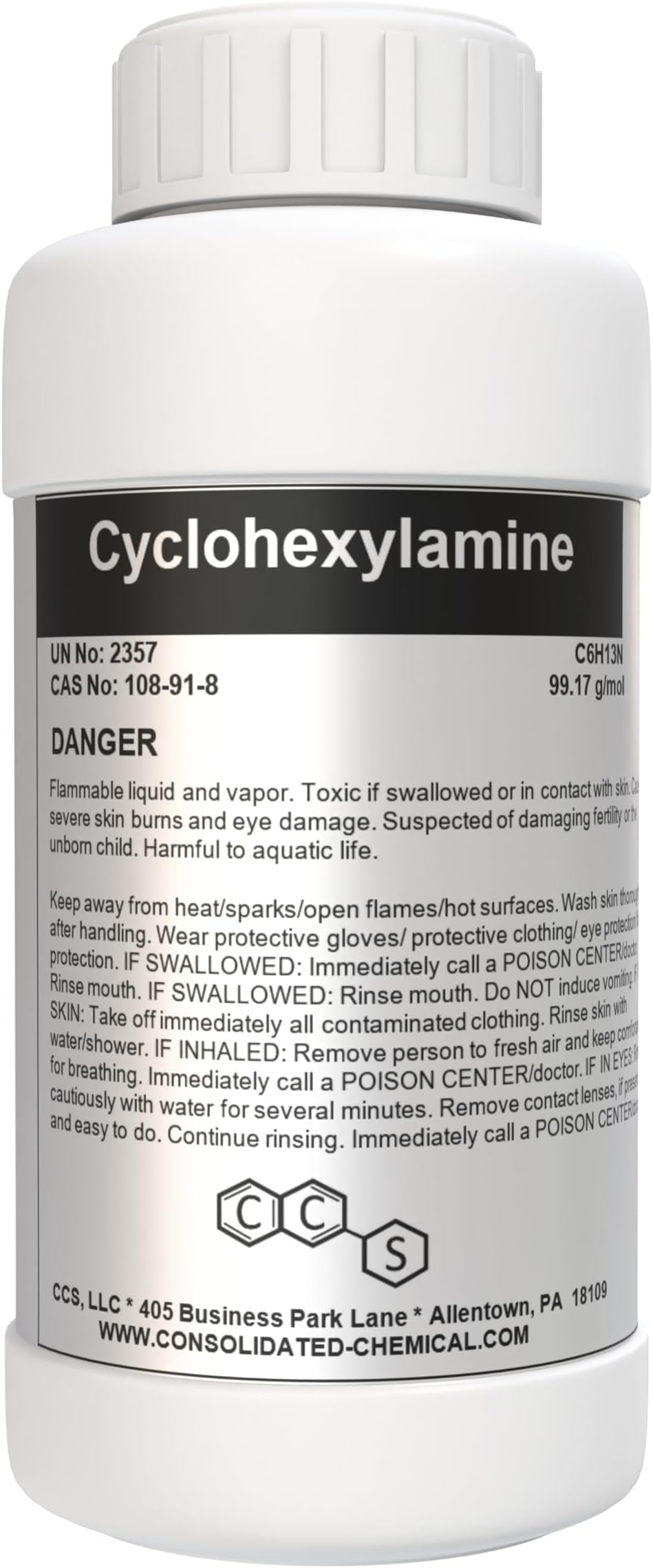 Cyclohexylamine - Premium-Quality Industrial and Laboratory Grade Chemical, 250mL (8 Fl Oz)