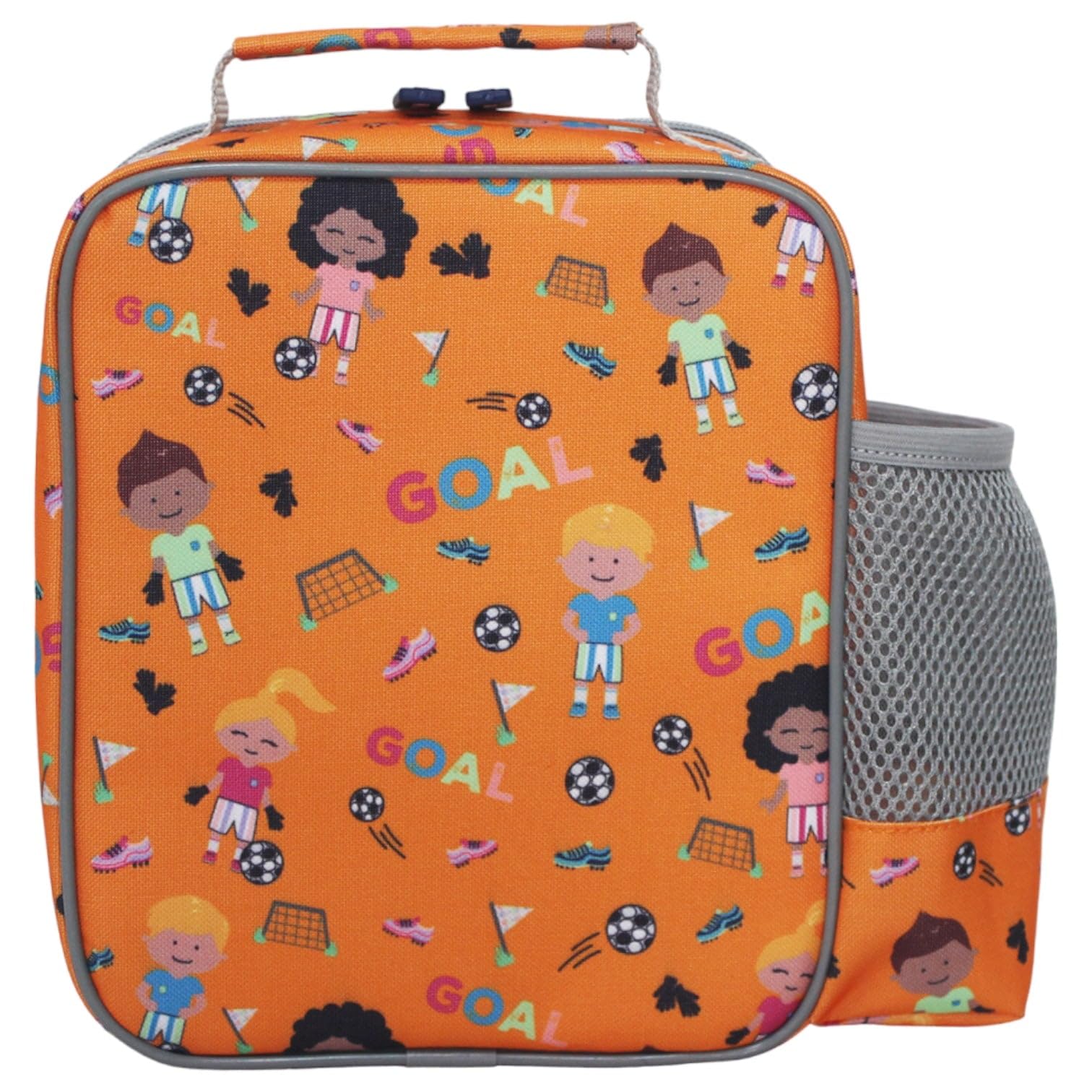 tiddlers & nippers Kids Lunch Bag, Football Fun - Image 4