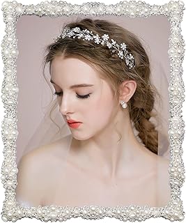 DIKAR 8x10 Picture Frame with Pearl for Wedding, Silver Plated with HD A...