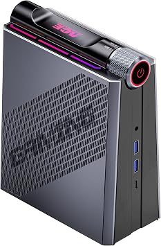 ACEMAGIC Mini PC Mini Computers Ryzen 9 6900HX up to 4.9Ghz, Mini Gaming PC with 32GB 16GB*2 DDR5 512GB NVMe SSD, Desktop Computers AMD Radeon 680M, RGB Lights/WiFi6/BT5.2/Dual Channel/3 Modes