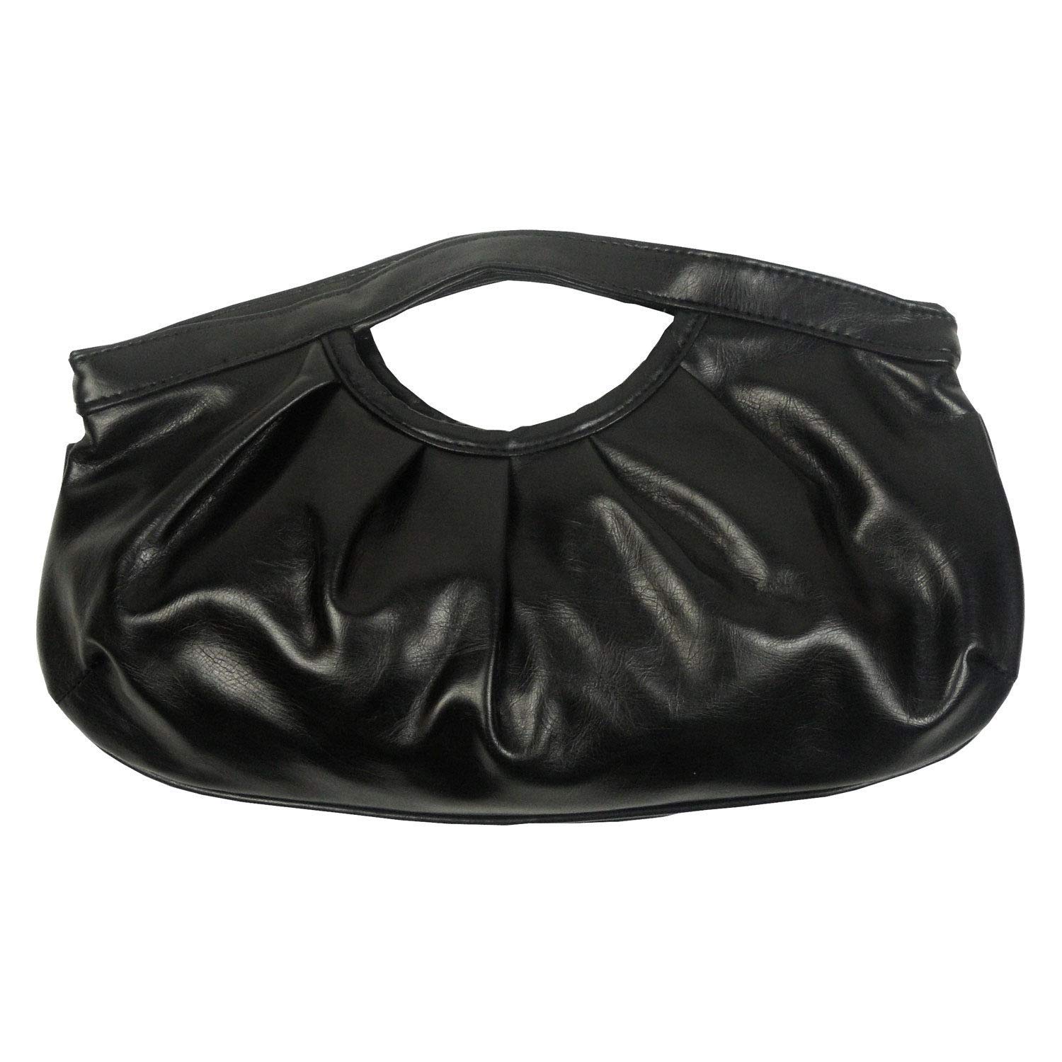 Cute Synthetic Leather Girl Women Pouch Bag Handbag Soft Cute Purse Wallet Party (Black)