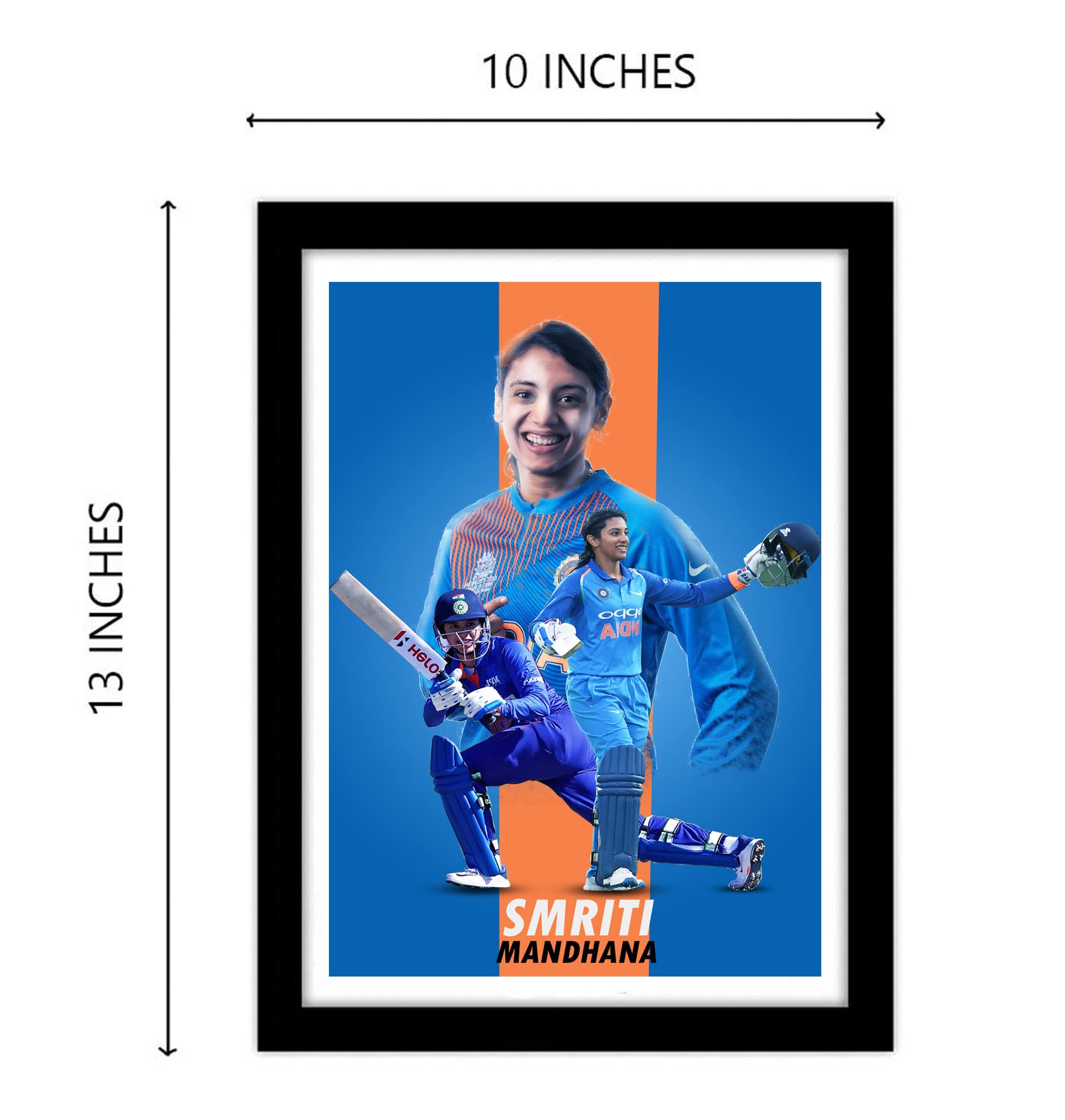 Good hope Smriti Mandhana Print Man Utd Framed Poster, multicolour, Print, 10inch x 13inch For Room Office Wall 3