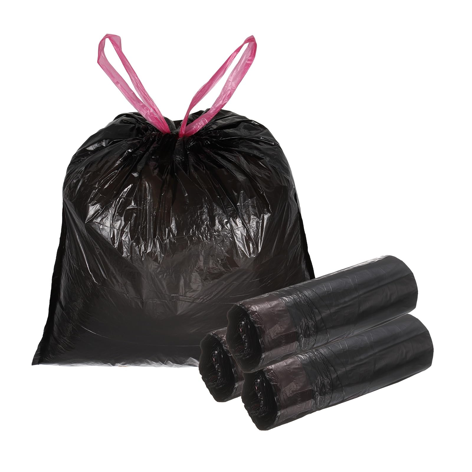 sourcing map 160 bolsas de basura con cordón, bolsas de basura de 5.2 galones, 20 pulgadas, sin perfume, diseño sin desgarros, para el hogar, oficina, cocina, sala de estar, dormitorio, automóvil