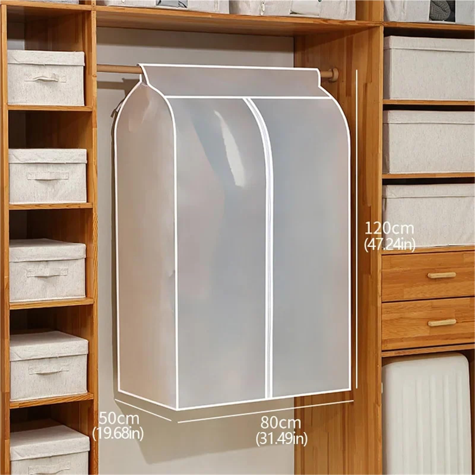 1pc Kleidung Staub Abdeckung Kleiderschrank Hängen Fenster Tuch Haushalt Hängende Tasche Zur Aufbewahrung von Kleidung(50x80x120cm)