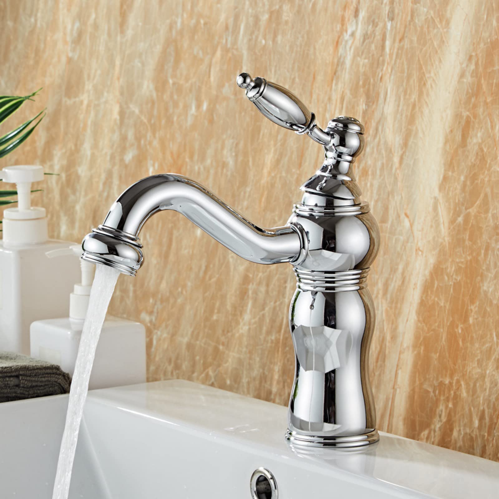 Grifo de baño giratorio de 360 grados con mezclador de agua fría y caliente