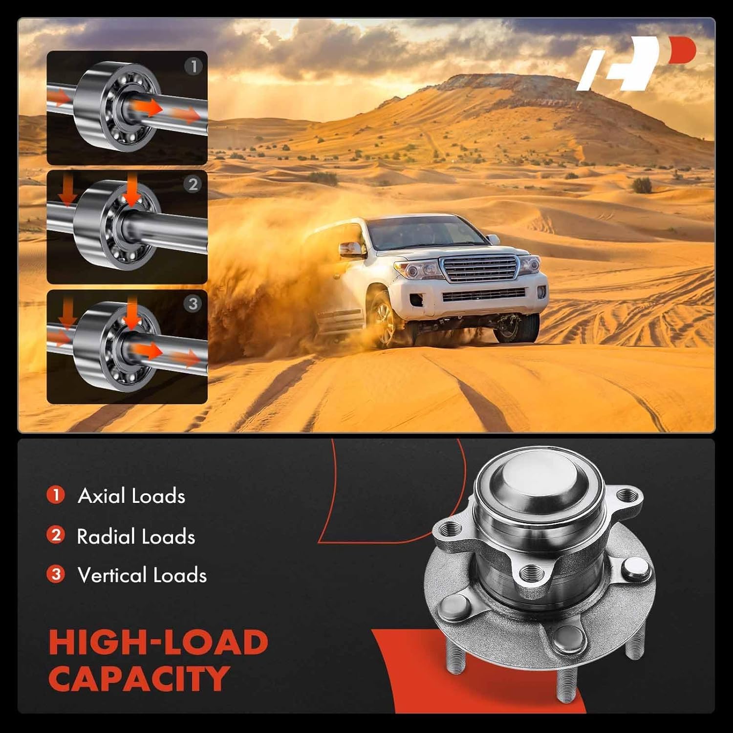 A-Premium 2 x Rear Wheel Bearing and Hub Assembly with 5-Lug Compatible with Honda Civic 2016-2021, Insight 2019-2022