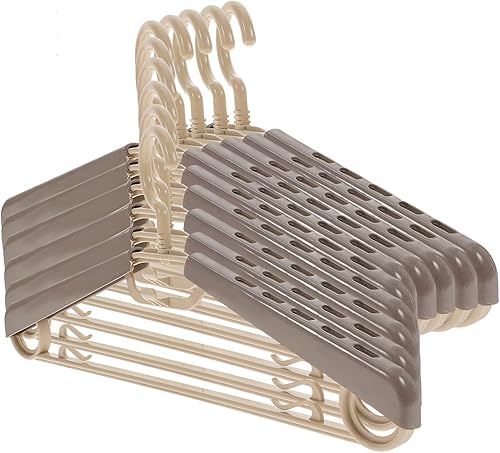 VALICLUD Perchas extensibles para niños pequeños, 10 piezas, colgador ajustable para mujer, Abs, corbata, tapizado, ajustable, colgador para abrigos