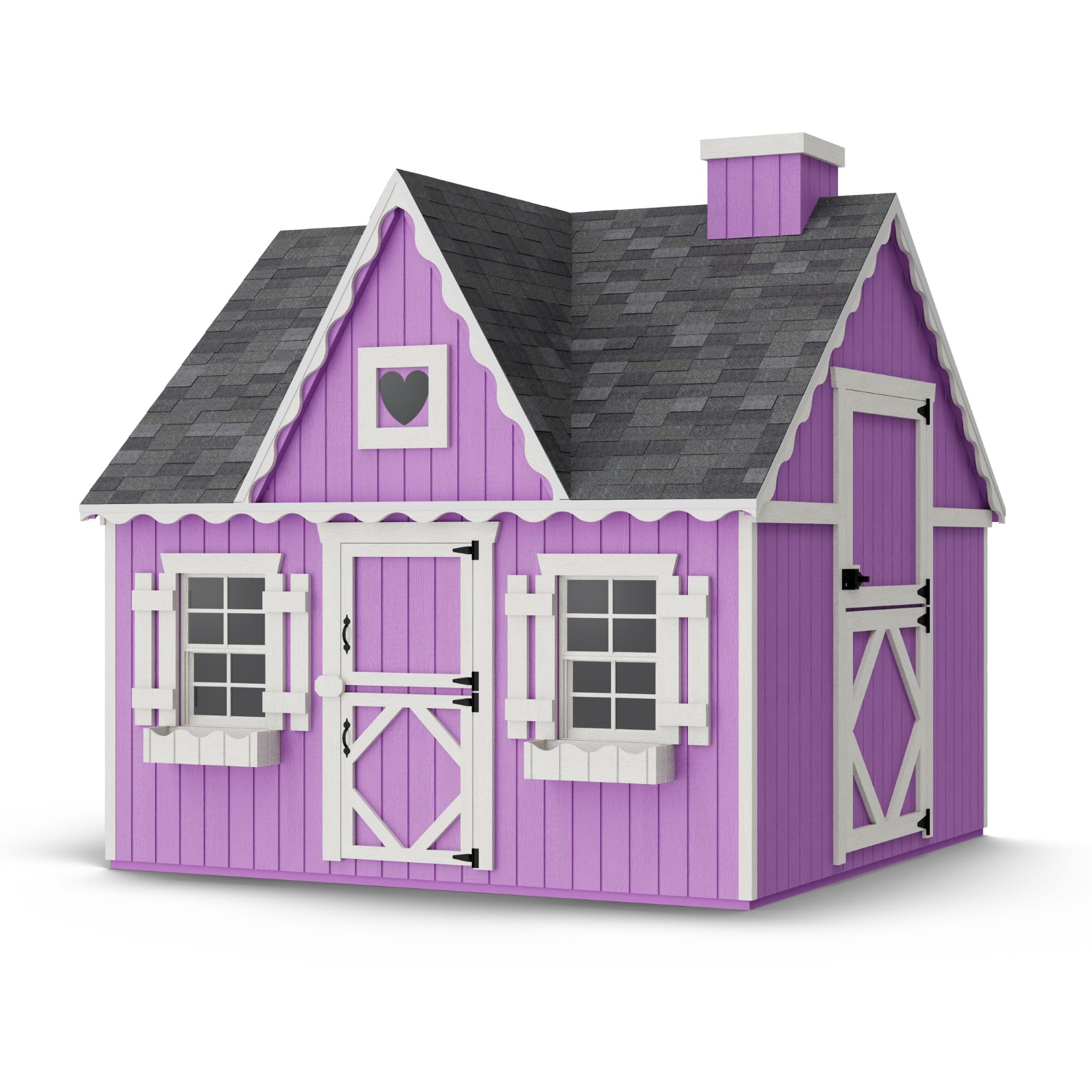 8x8 Victorian Playhouse with Floor and Loft, Outdoor Wood Do-It-Yourself Kit