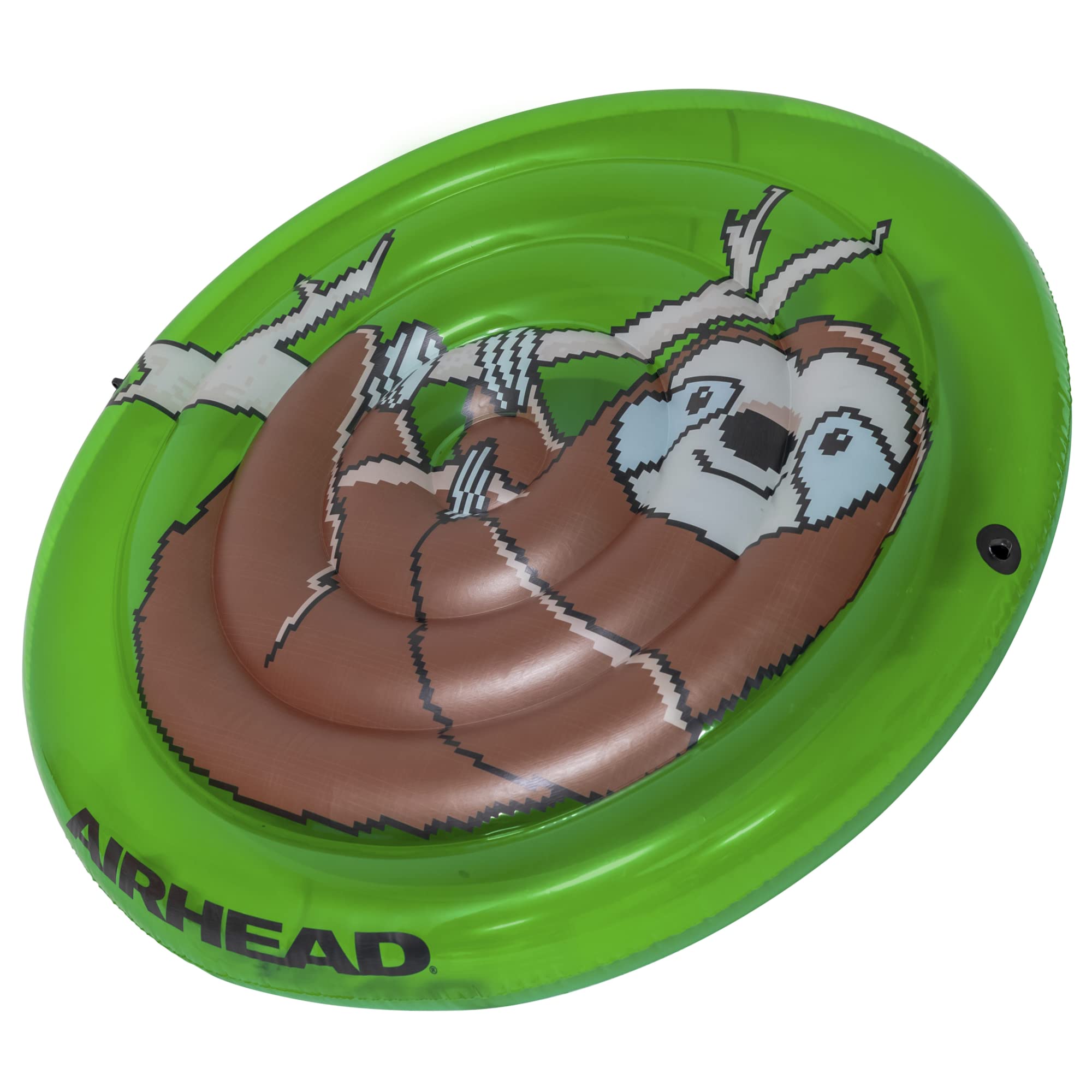 Airhead Sloth Pixelated Pool Float, Green