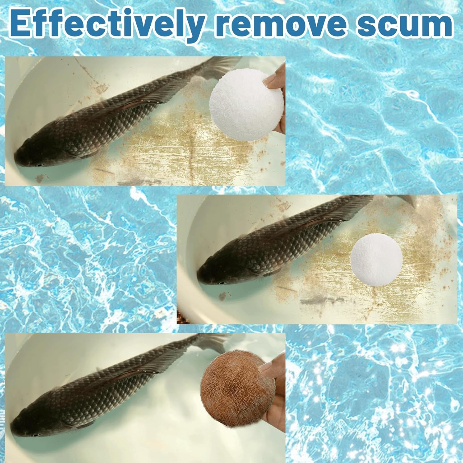10 Piezas Esponjas de Escoria Absorbente de Aceite, Bolas de Filtro de Piscina de 7.5cm Reutilizable, Hot Tub Pool Scum Absorber, Bolas Depuradora Piscinas para Absorbente Espumas y Aceites