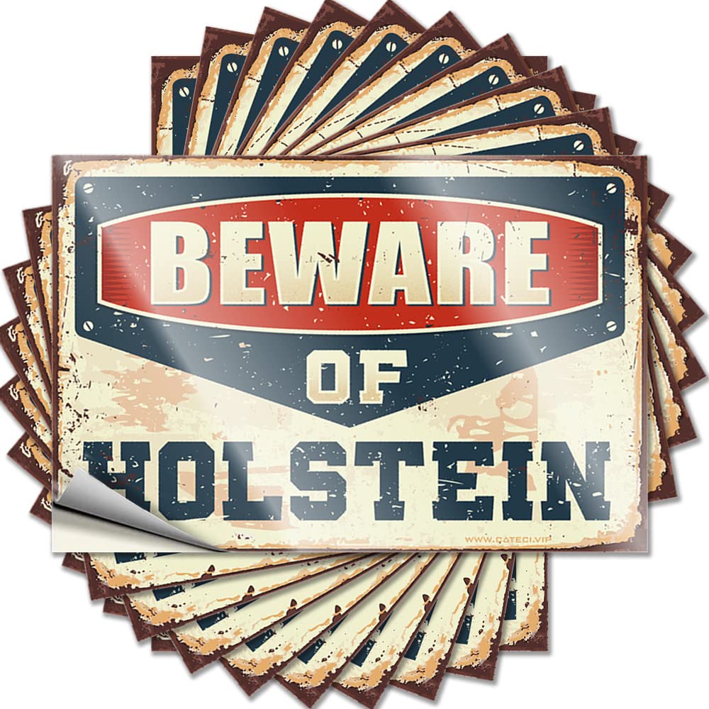 Fzfn Colour Tattoos At Home Decor Vinyl Sticker | Beware Of Holstein Western Bathroom For Travel Use(6X9cm)