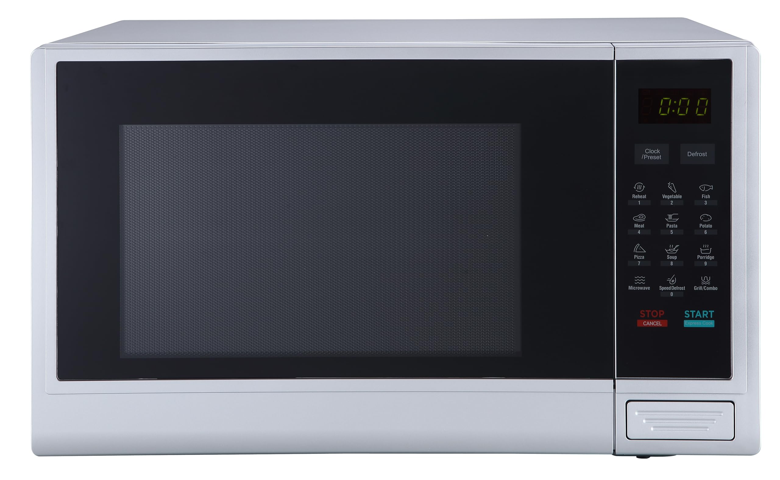 Tarrington House Mikrowelle mit Grill MWD1134G, Stahl/Glas, 34 L, mit 1000 W Leistung, mit Glasdrehteller