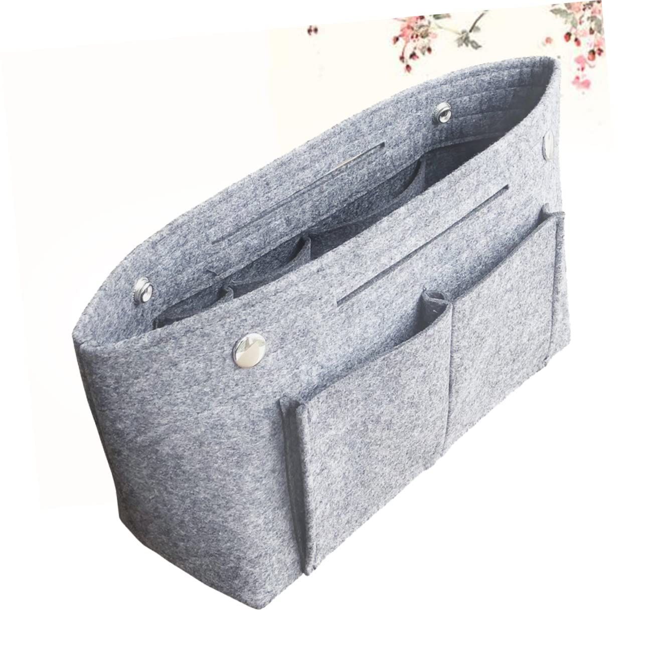 Trousse de Toilette Paquet de Rangement Compact Portable en Tissu Feutre Grosse Capacité Poignée pour Cosmétiques, pour Vacances et Salle de Sport