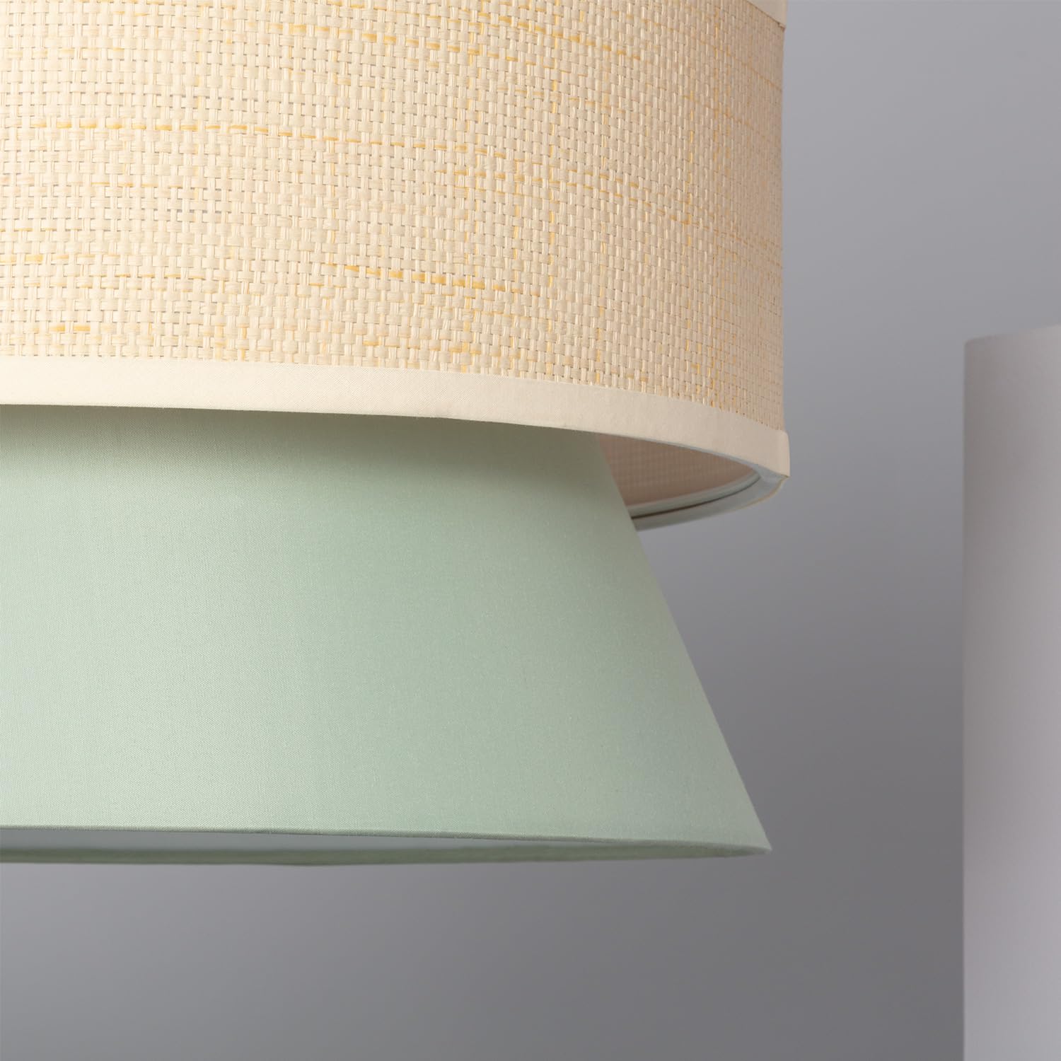 LEDKIA LIGHTING - Lampada a Sospensione Chulu | Design Elegante e Classico | Compatibile con Lampadina LED E27 | Per Interni IP20 | Uso Versatile in Casa e Ufficio, Verde, Tessuto