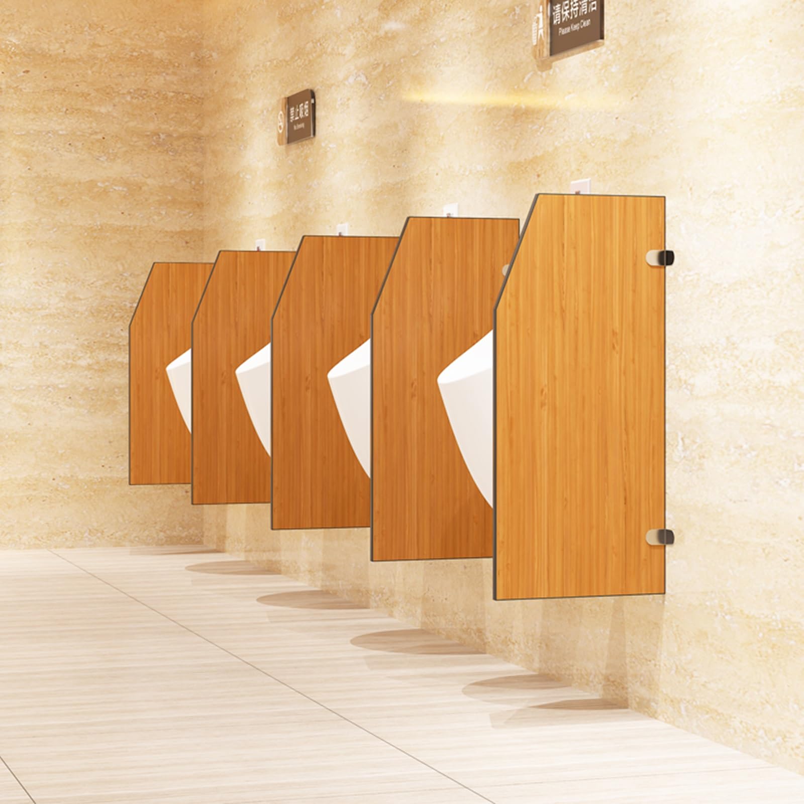 BKSXSOP Urinal Baffle Board,urinals Partition With Stainless Steel Fittings,Urinal Screen,Wall Divider Public Toilet Partition,Urinal Privacy Screen For Office/supermarket/shopping Mall