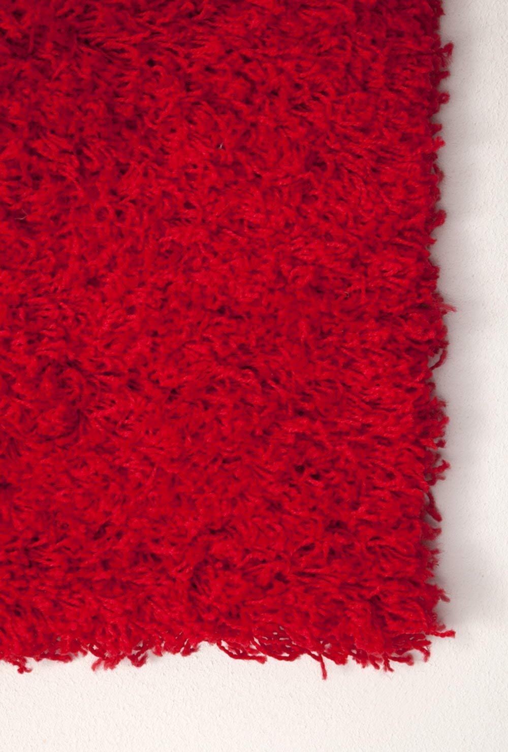 ASPECT Modern Soft Shaggy Rug 160x220cm-Pile/Light, Pile Red