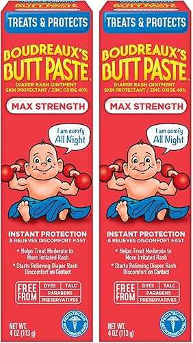 Miniatura 30 de Boudreaux's Butt Paste Max Strength - Crema antidermatitis de pañales para bebé, ungüento con óxido de zinc, tubos de 4 onzas, paquete de 3