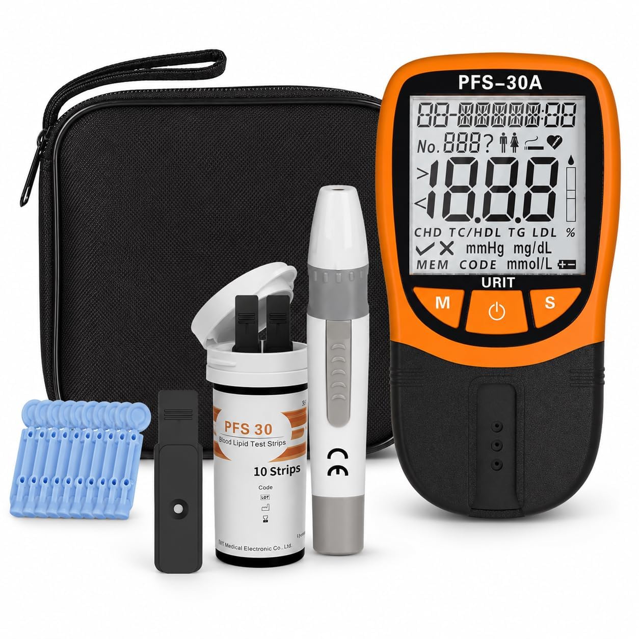 Photo 1 of Hunjoee Cholesterol Testing Kit, 5-in-1 Meter