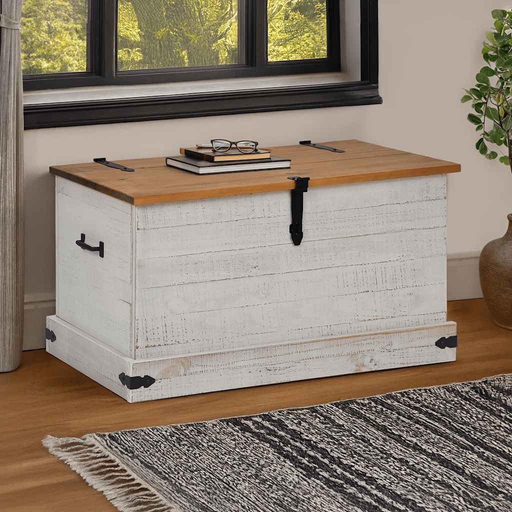 Letto soppalco 90x200 cm in legno massello - con scala portaoggetti