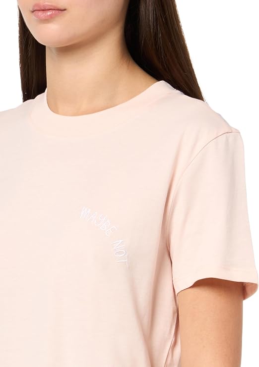 Armani Exchange Women's Regular Boxy Fit Tee with Maybe Not Logo