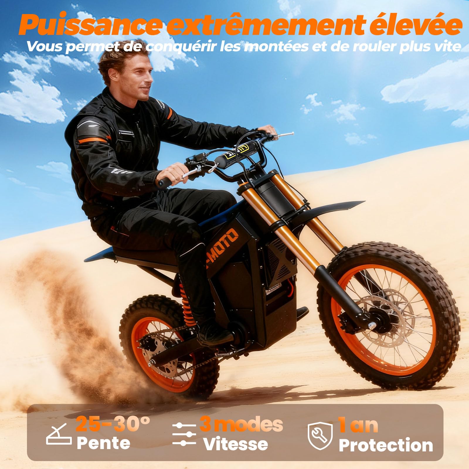 Vélo Électrique Adulte Ados Ebike 14" 12" VTT Tout-Terrain 48V 20.8Ah Batterie Autonomie 45-55km Suspension Hydraulique Double Disque 3 Speed Modes