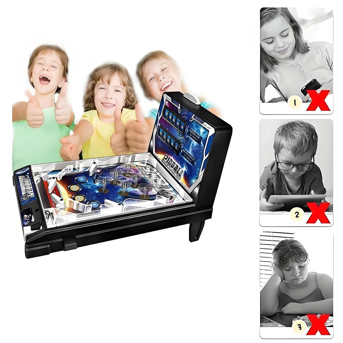 Máquina De Pinball Electrónica De Mesa Con Luces Y Sonidos | 42 X 24.5 X 27 Cm | Incluye Marcador Manual Y Automático | Juguete Educativo A Partir De 4 Años