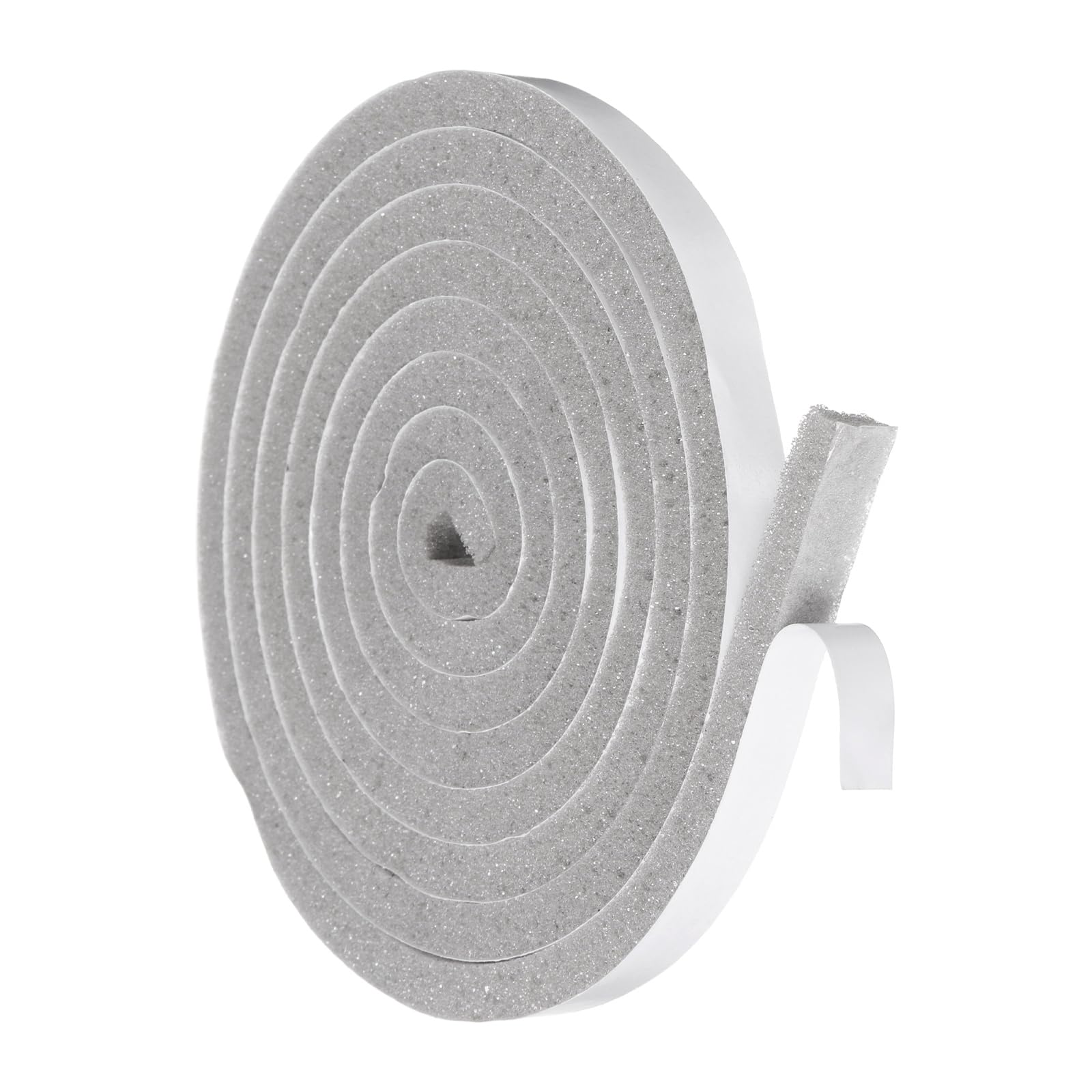 sourcing map 15mmx8mm Foam Weather Stripping, Self Adhesive Door Seal Insulation Strips, Soundproofing Foam Seal Tape for Door/Window, Air Conditioning (2 Meter Total Length in 1 Roll)