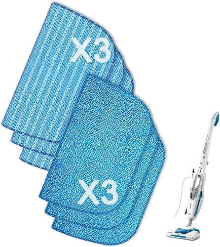 Paquete de 6 almohadillas de microfibra para mopa de vapor de repuesto M2121, almohadilla de limpieza de agarre de suciedad