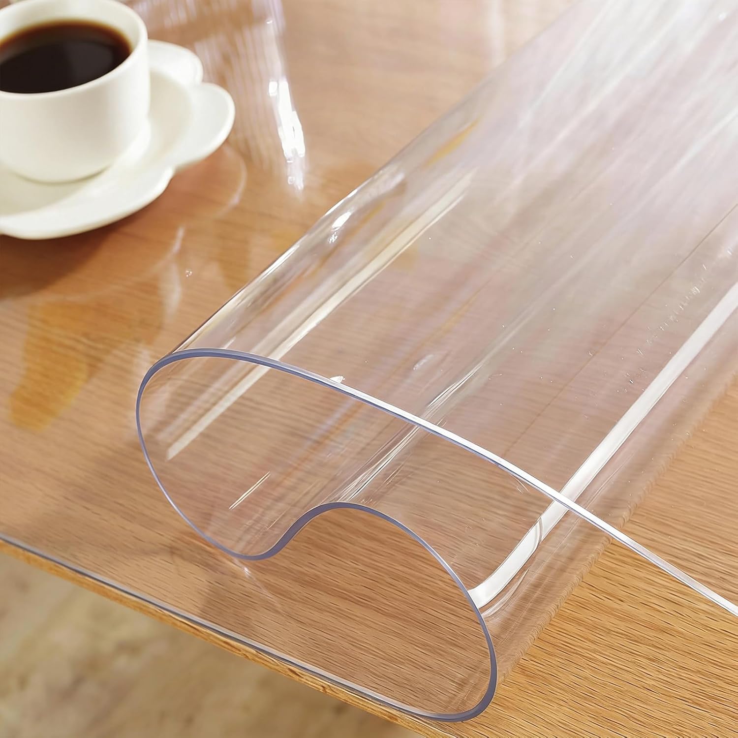 18X22 Inch Clear Plastic Dining Table Protector Cover PVC Vinyl Desk Blotter Pad Mat Wooden Furniture Coffee Glass Corner Bar End Side Table Top Protection Countertop Pad Waterproof