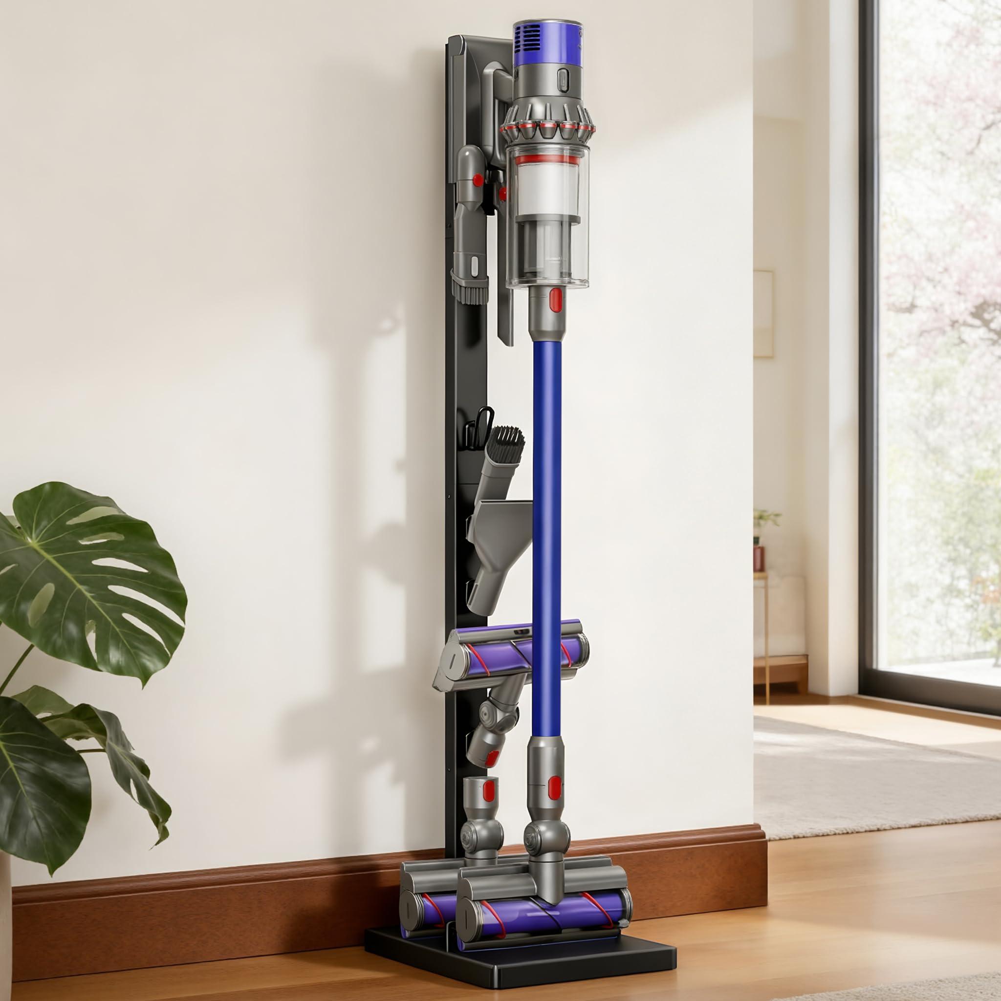 pickpiff Soporte para aspiradora Dyson – Compatible con V15, V11, V10, V8, V7, V6 – Estación de soporte independiente con soporte para accesorios – Ahorra espacio y sin taladrar