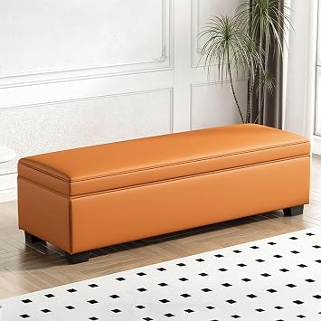 Modern upholstered Storage Seating Bench. Front Door Shoe Bench with Storage, Living Room Storage Bench, Bedroom end of Bed Bench with Storage, Foyer entryway Benches with Cushion.