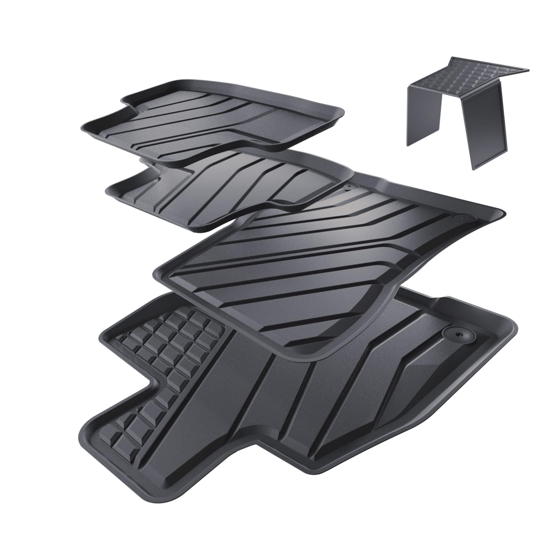 Mossa Alfombrillas de TPE adecuadas para VW Volkswagen T-Roc II SUV (2025- ) - alfombras para Coche - 5 pcs S