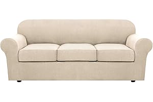 H.VERSAILTEX 4-Piece Sofa Slipcover for 3-Cushion Couch
