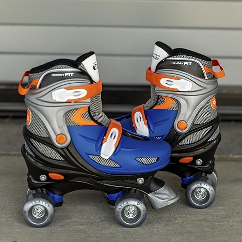 Miniatura 6 de CHICAGO Skates J10-J13 - Patines ajustables para niños, color azul/negro/naranja, tallas pequeñas